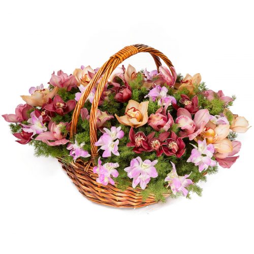 Цветочная композиция в корзине «Морская симфония»